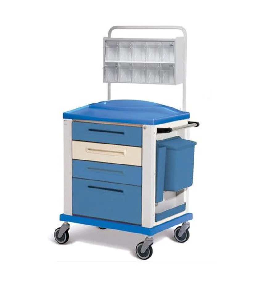 Carrello medicazione, 82 x 64 x h 100 cm - numero di cassetti: 4