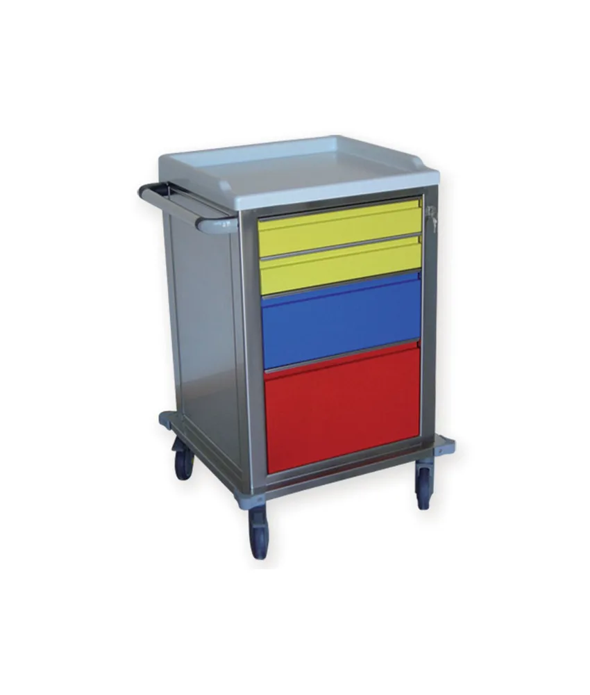 Carrello modulare, 67 x 63 x 104 cm - con 2 cassetti piccoli, 1 medio e 1 grande
