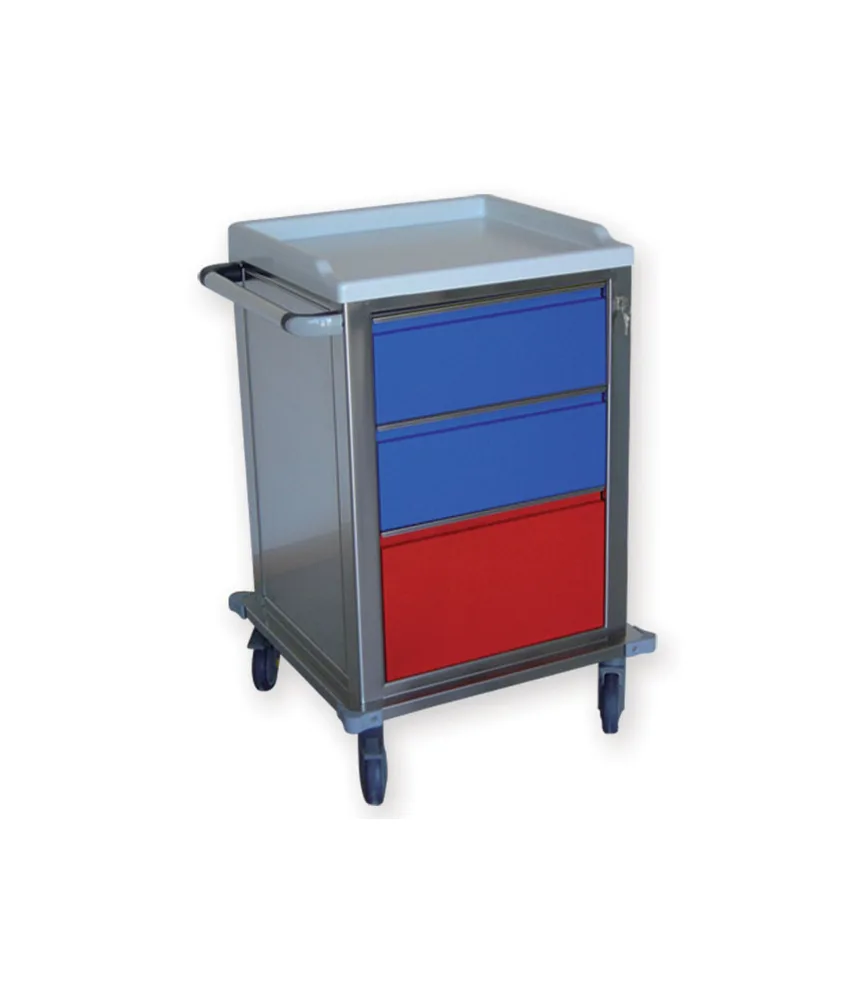 Carrello modulare, 67 x 63 x 104 cm - con 2 cassetti medi, 1 grande