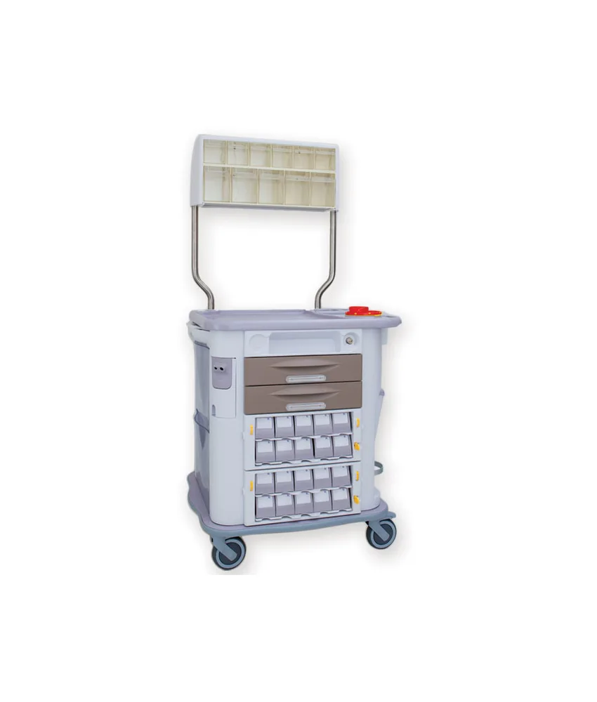 Carrello monodose Aurion, con 2 cassetti e 2 cassette monodose - 775 x 710 x h 920 mm