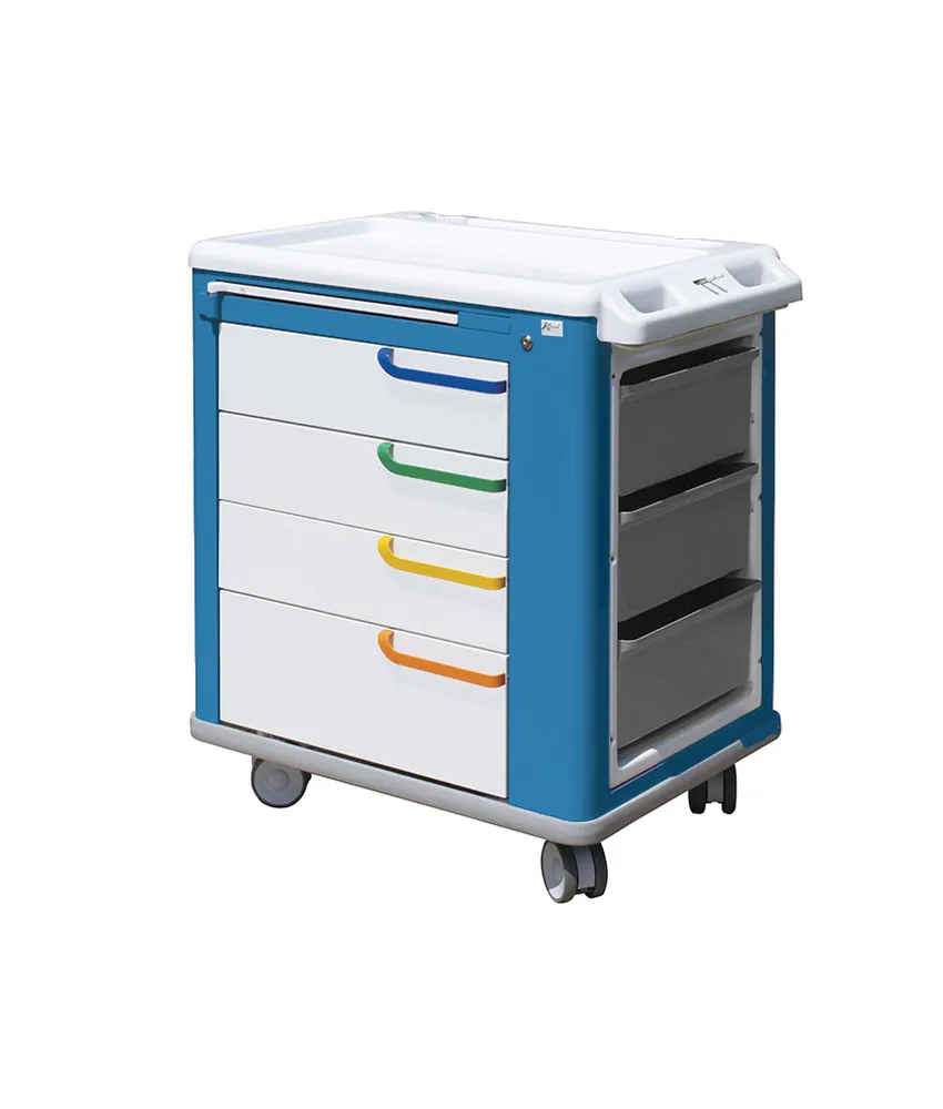 Carrello multifunzione, 65x88xh 100 cm - con sistema di frenaggio centrale