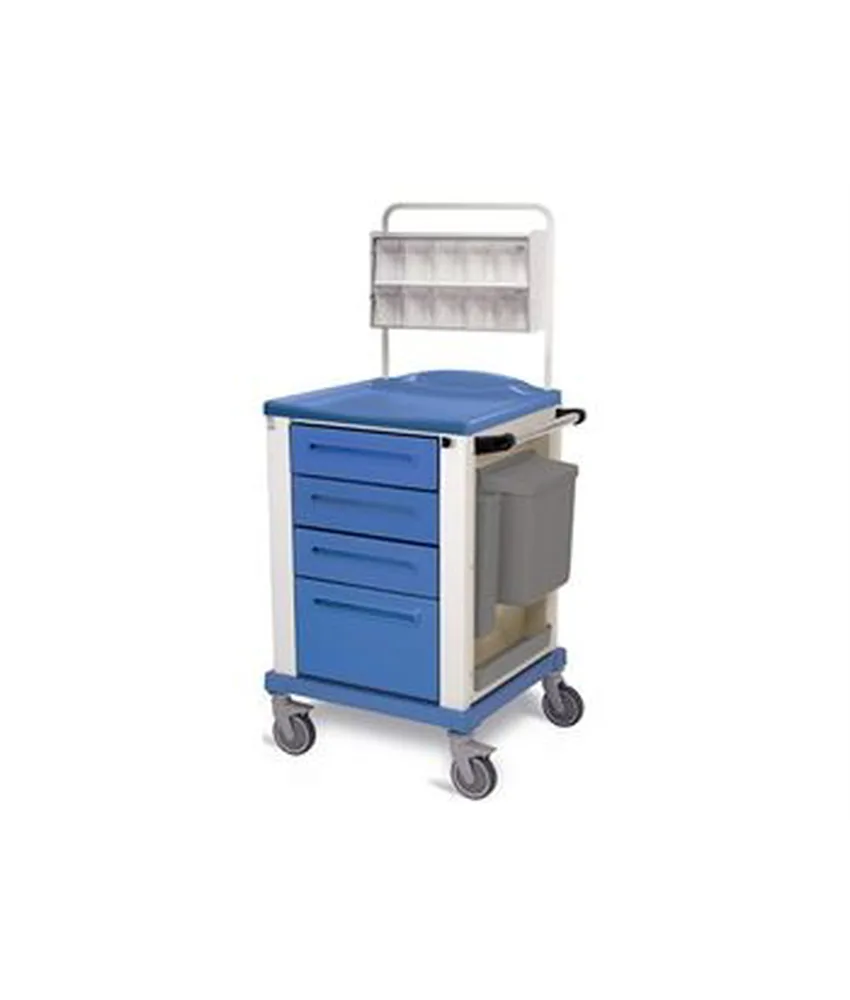 Carrello polifunzionale medicazione, 67 x 64 x h 100 cm - numero di cassetti: 4