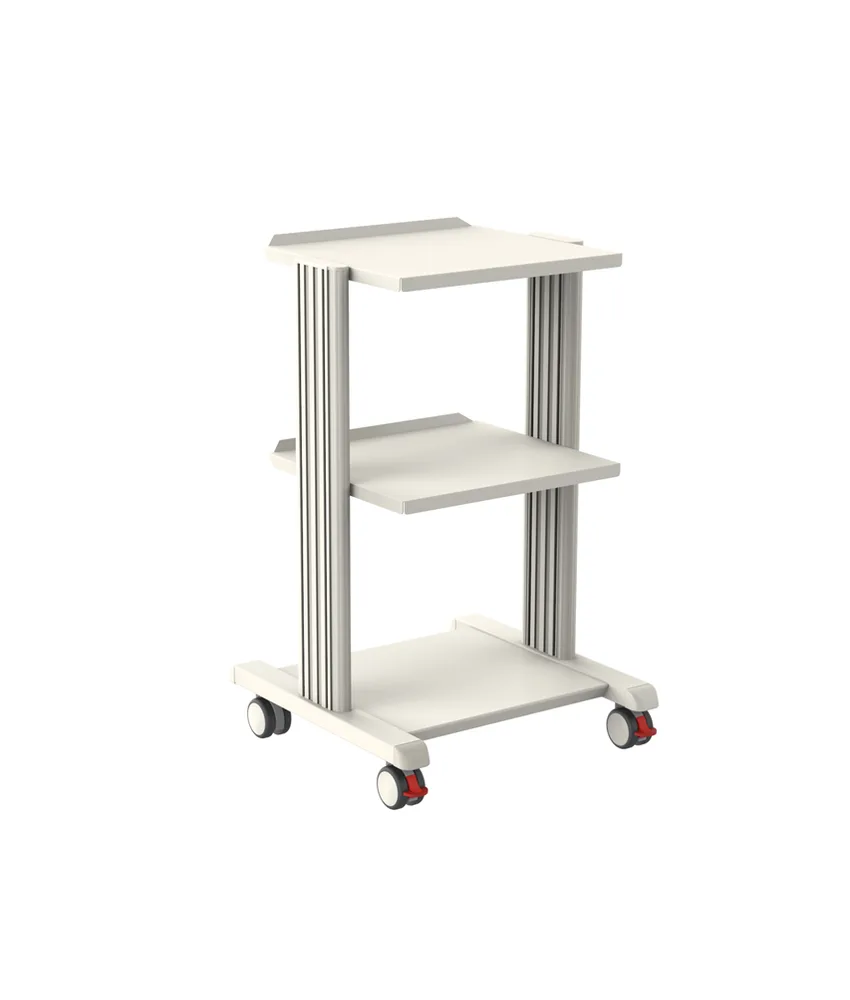 Carrello smart, 4 rotelle gemellate Ø 65 mm - varianti con ripiani