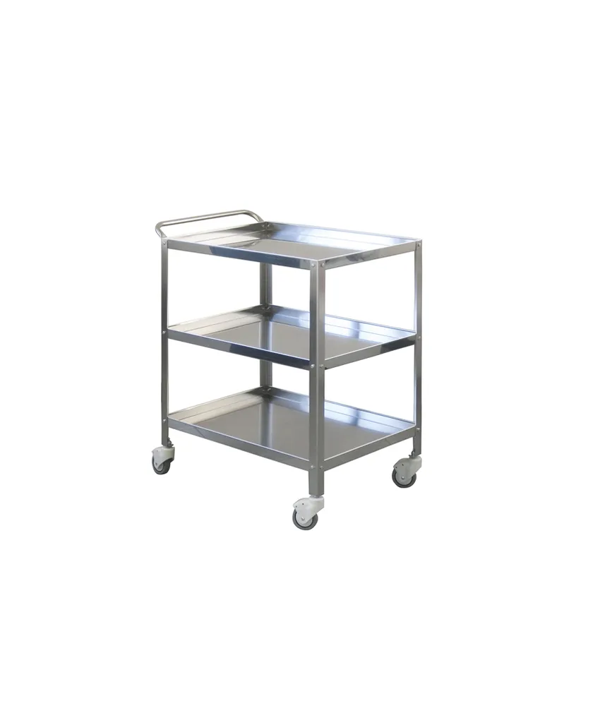 Carrello, 4 ruote in gomma Ø 80 mm - portata max per ripiano: 25 kg