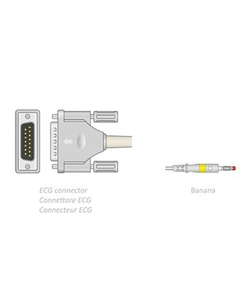 Cavo paziente per ECG, compatibilità CAMINA-EUROCAMINA: Serie Cardiorapid e CardioSwift