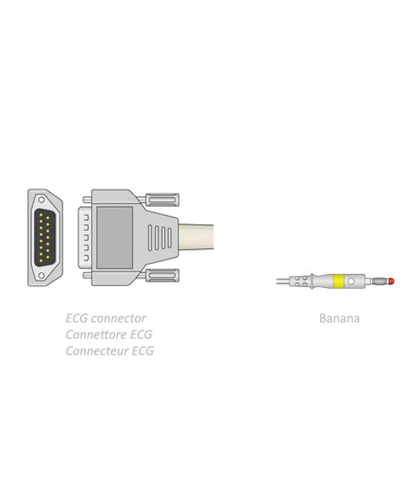Cavo paziente per ECG, varie compatibilità