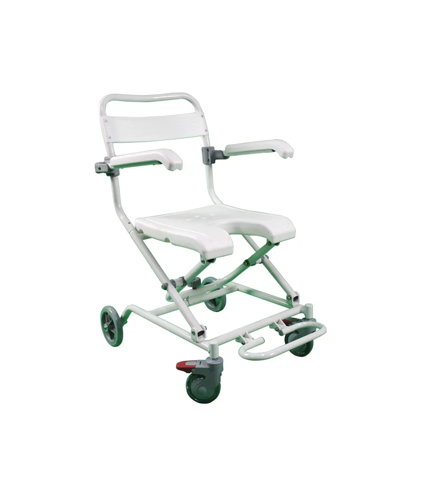 Comoda da doccia con ruote, portata: 100 kg - con struttura in alluminio
