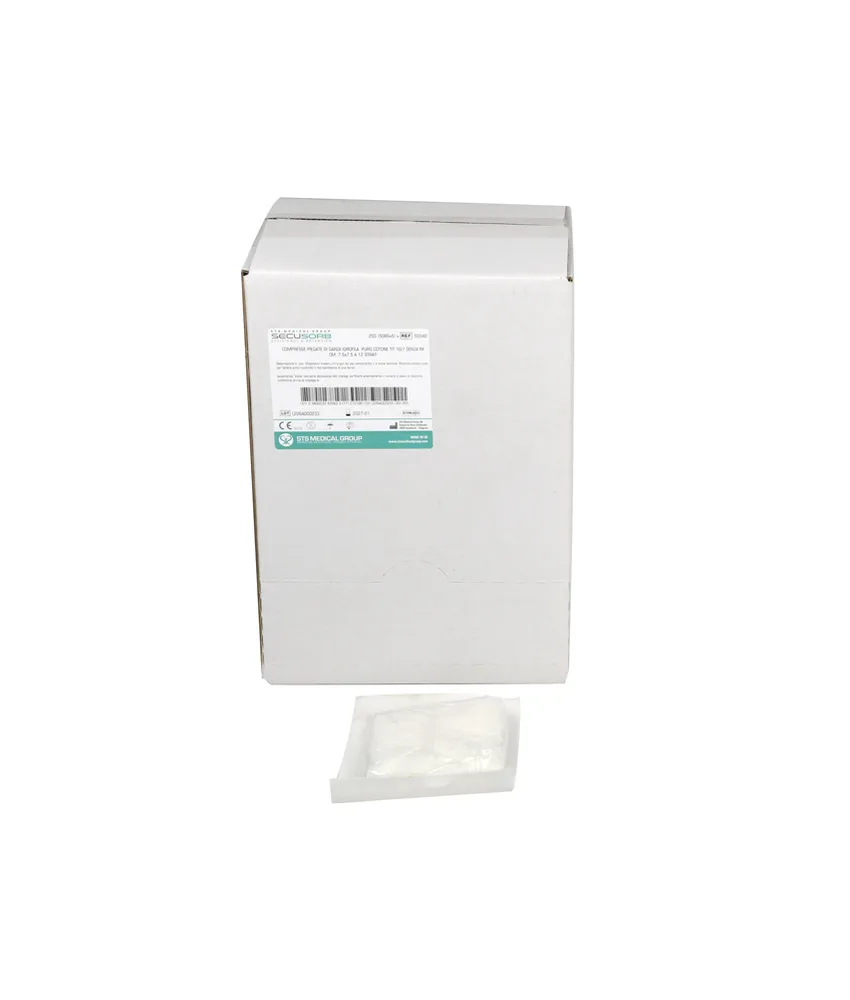 250 pezzi compresse garza, 7,5x7,5 cm
