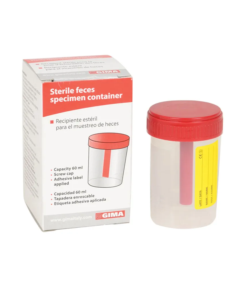 100 pezzi Contenitore per feci in polipropilene, confezione da 100 - 60 ml