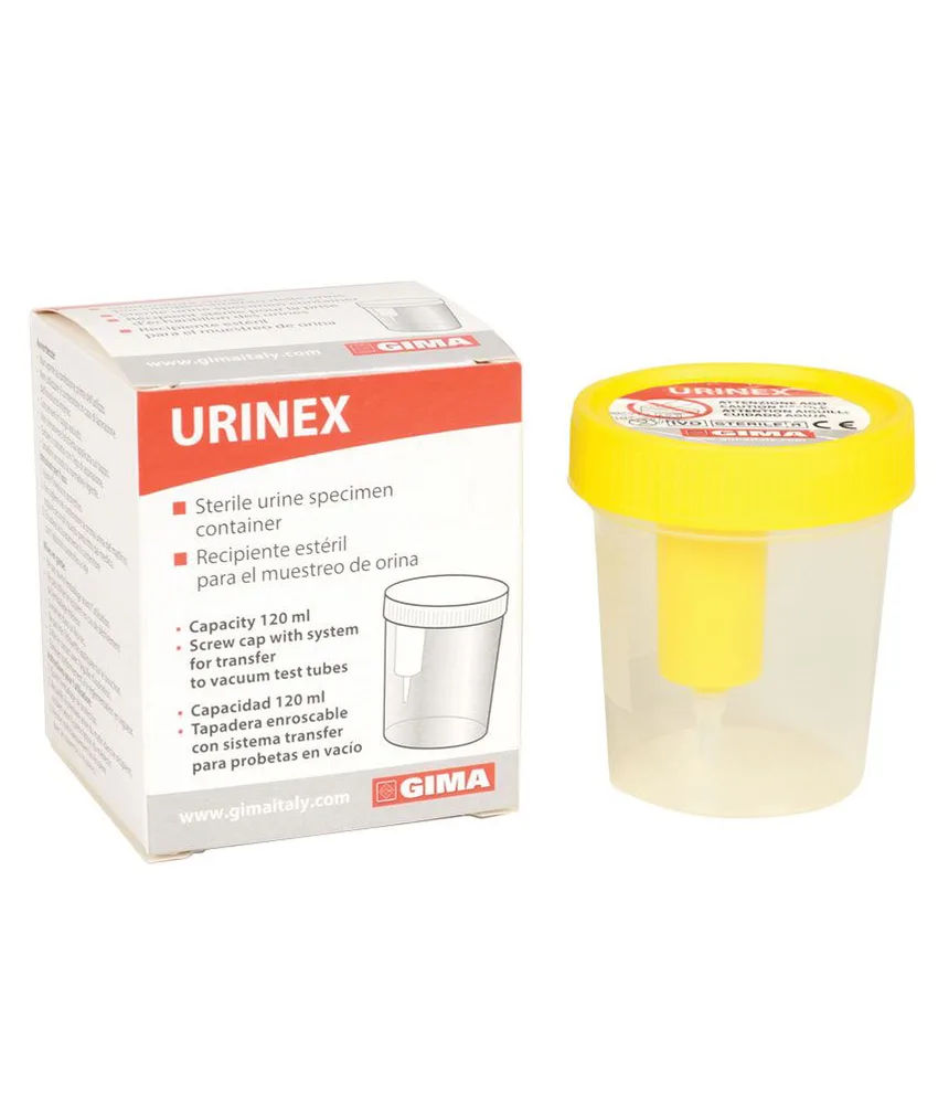 100 pezzi Contenitore per urine 120 ml, confezione da 100 - polipropilene