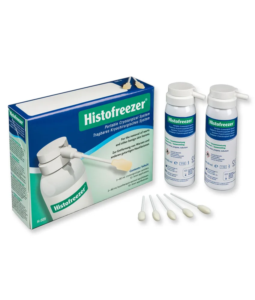 Crioterapia portatile, 2 flaconi 80 ml + 52 applicatori 5mm