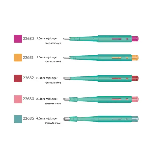 Curette per biopsia con otturatore  Punch