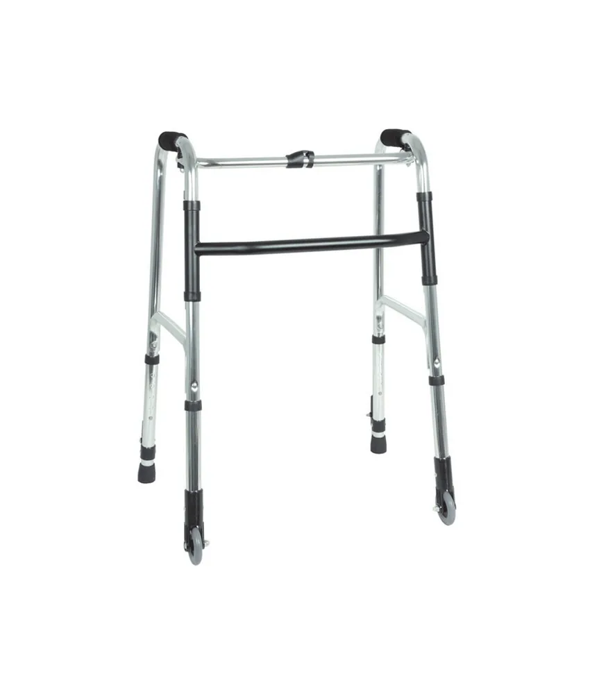Deambulatore con 2 ruote interne, portata: 100 kg - altezza regolabile 80-90 cm