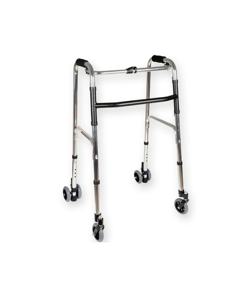 Deambulatore con 4 ruote, altezza regolabile 83-93 cm - portata: 100 kg