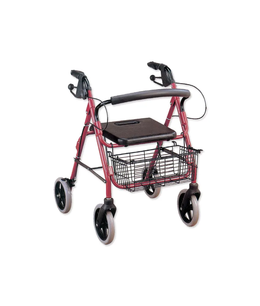 Deambulatore con sedile, altezza regolabile 78-90 cm - portata: 100 kg