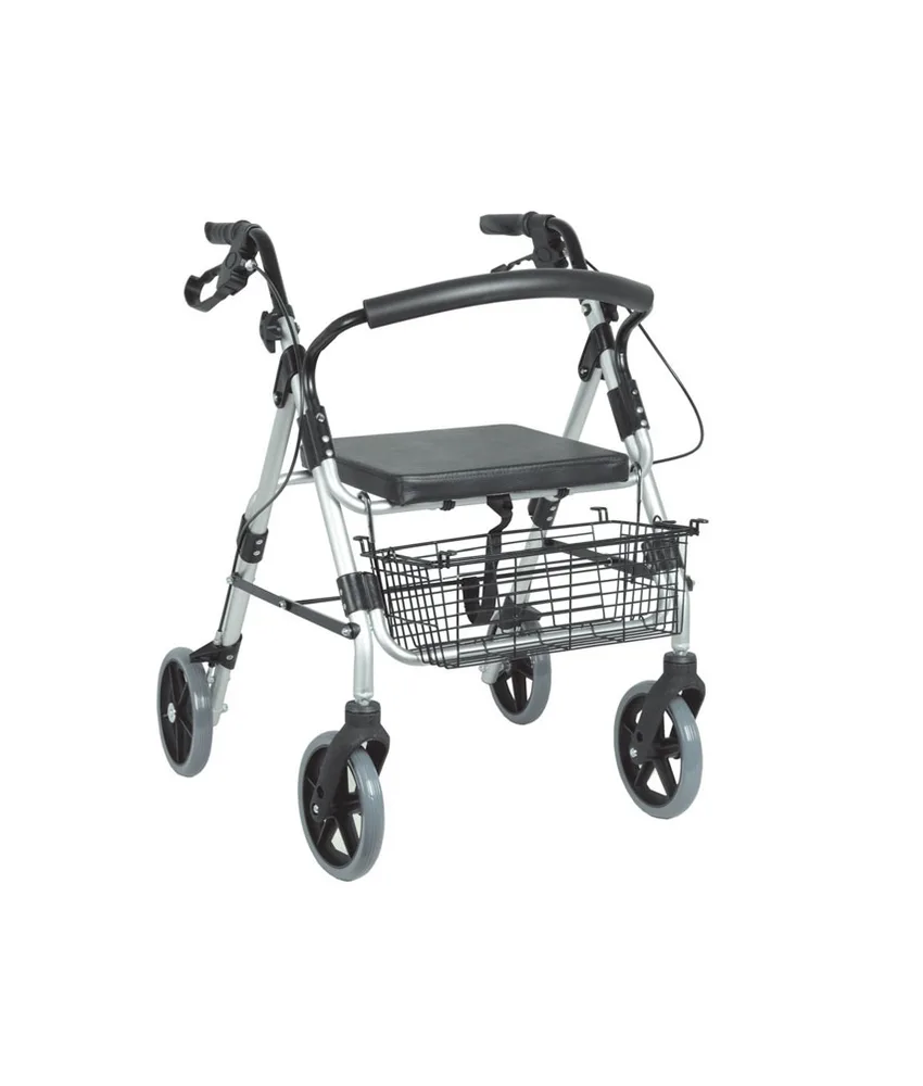 Deambulatore pieghevole con sedile, altezza regolabile 78-90 cm - portata: 100 Kg