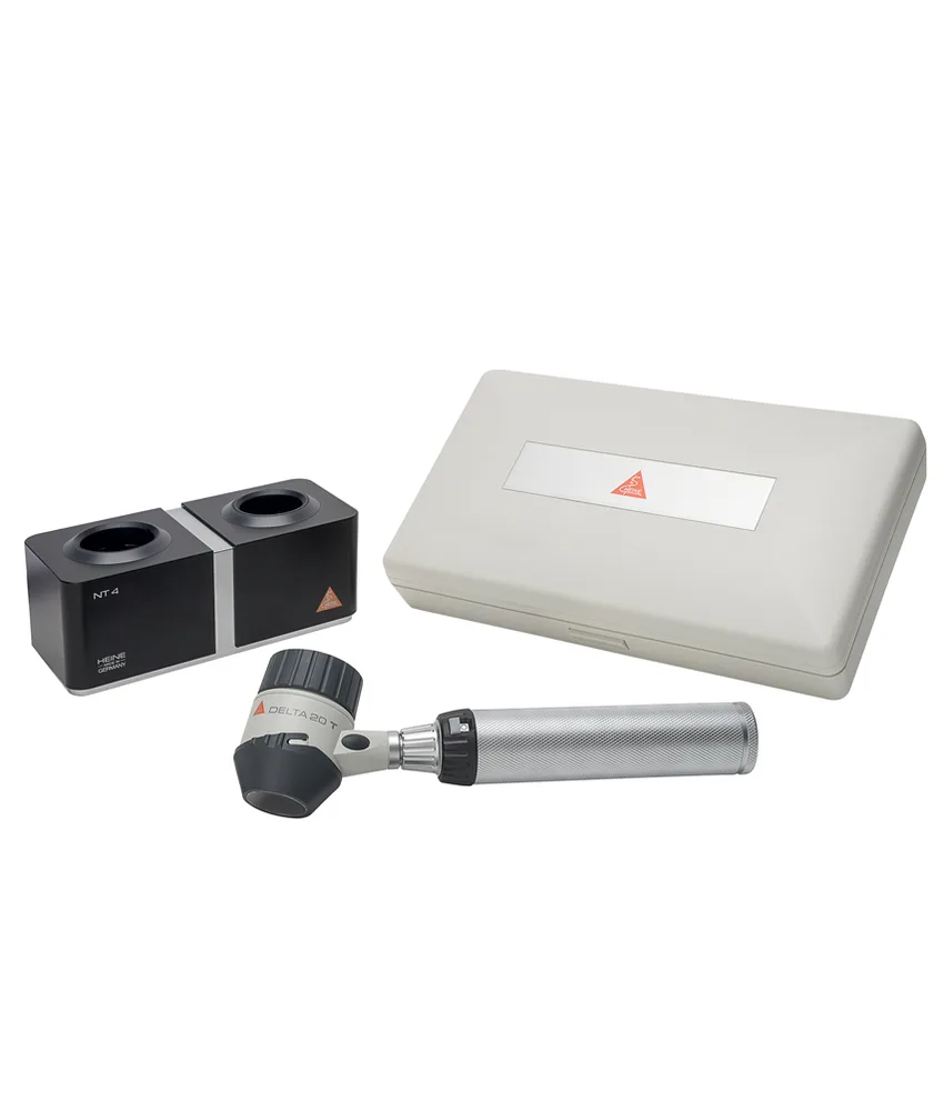 Dermatoscopio Heine Delta 20, con caricatore da tavolo
