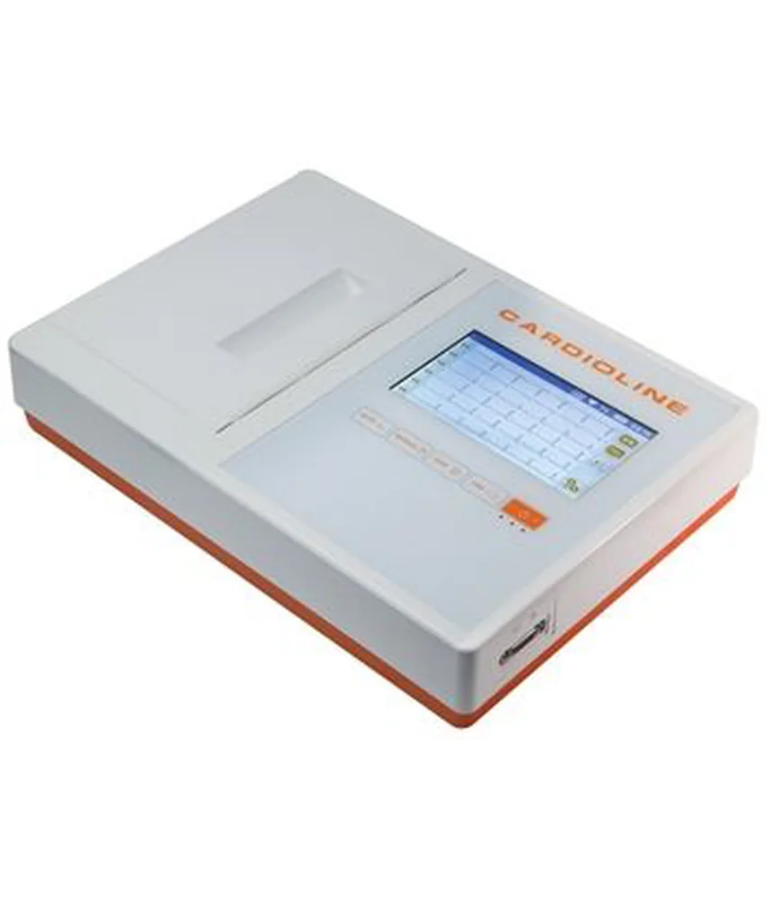 ECG Cardioline 200L Glasgow, schermo da 7" - canali in modalità automatica e 3, 6 o 12 canali di stampa