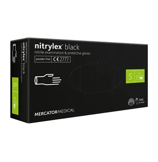 guanti in nitrile monouso Mercator Nytrilex Black