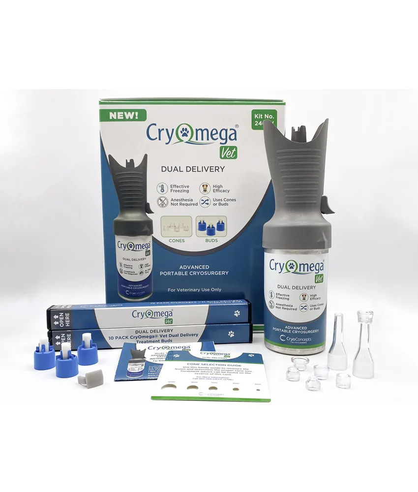 Kit criochirurgico Cryomega, per il trattamento criochirurgico delle lesioni benigne