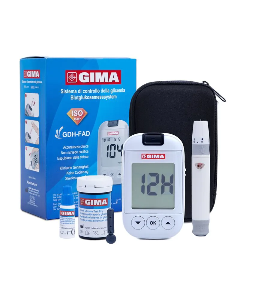 Kit glucometro, per autodiagnosi e per uso professionale - varie lingue
