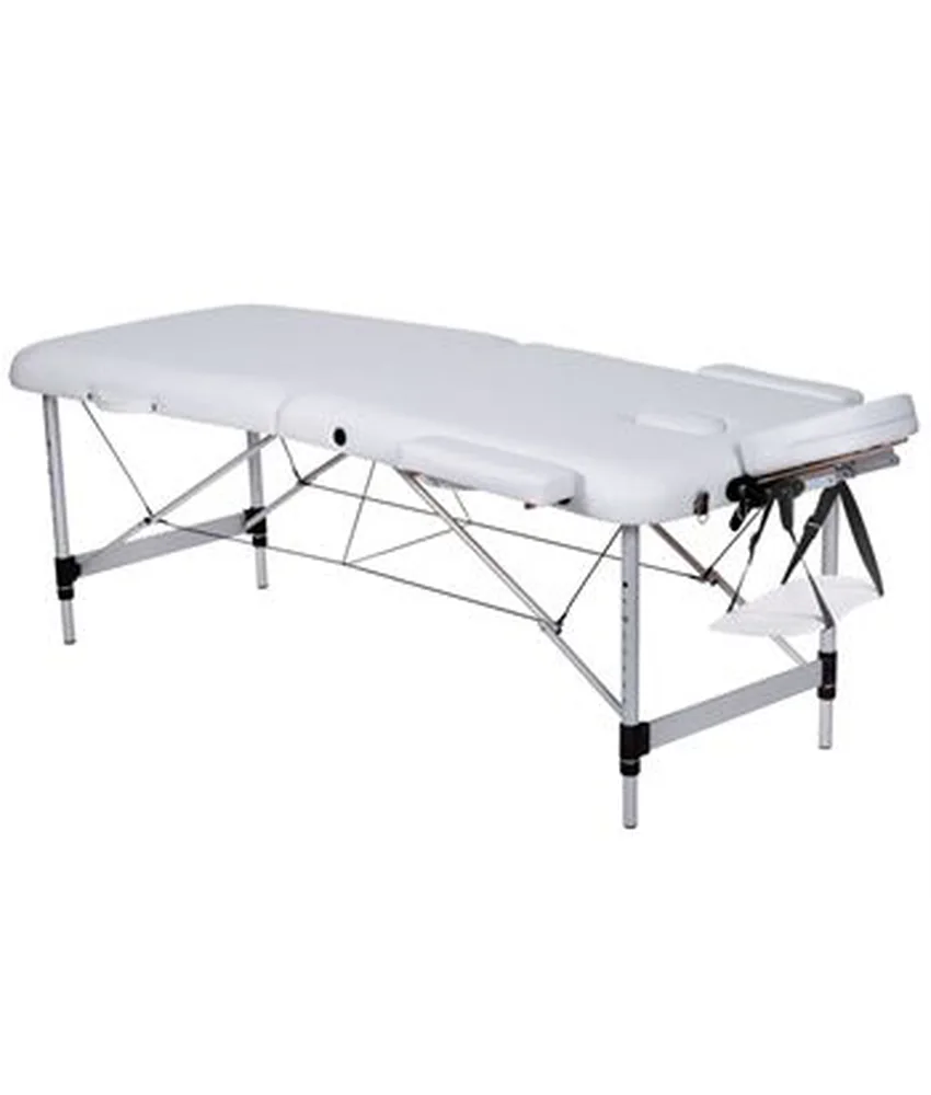 Lettino da massaggio in alluminio, a 2 sezioni - 186 x 70 x h 59/80 cm