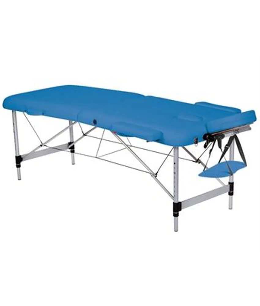 Lettino da massaggio in alluminio, a 2 sezioni - 186 x 70 x h 59/80 cm
