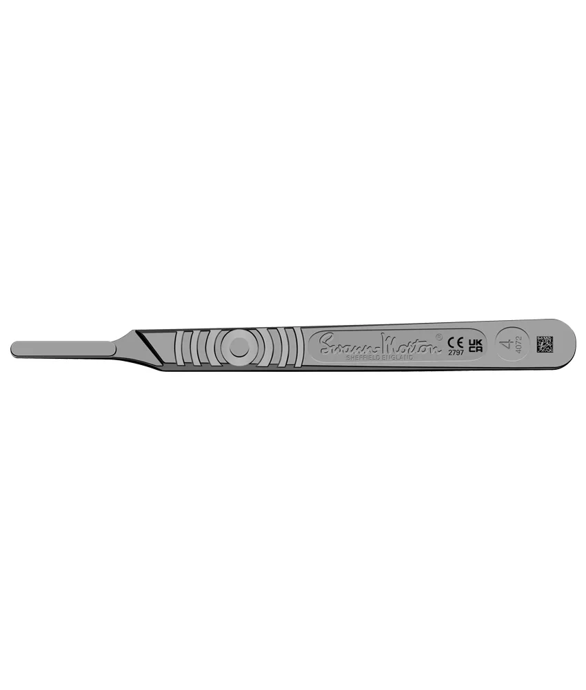 Manico portalame inox n° 4 Swann Morton, in acciaio inox - con CE