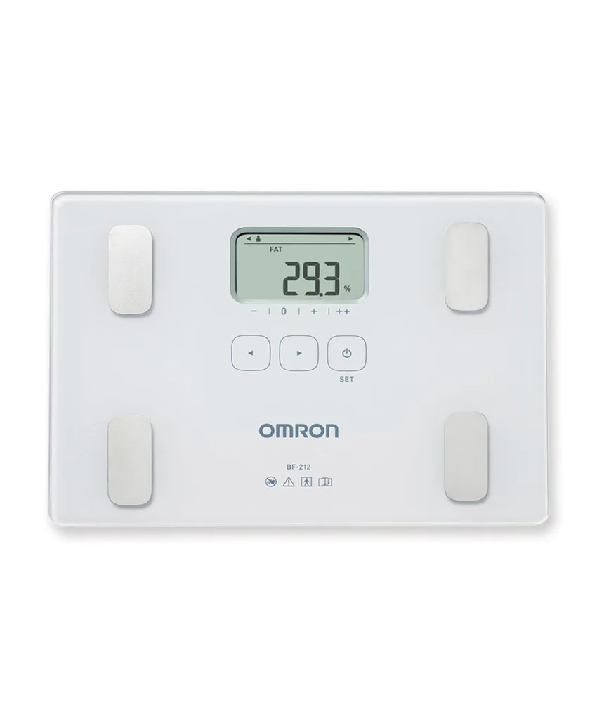 Misuratore composizione corporea Omron BF212, tecnologia a 4 sensori - tramite l'analisi dell'impedenza bioelettrica