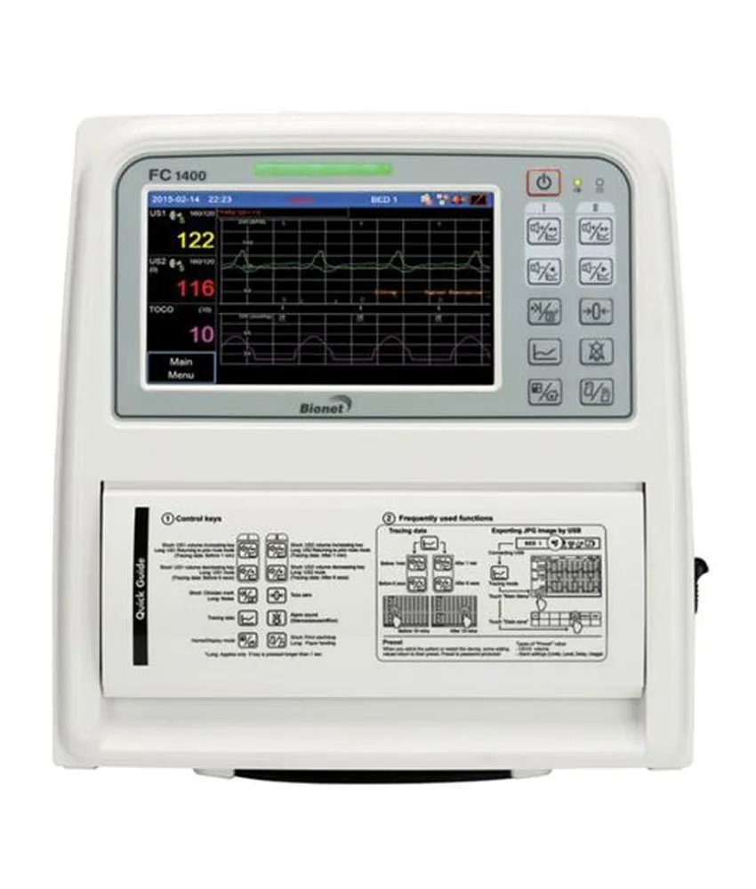 Monitor fetale FC1400, display 7"touch screen TFT LCD (800x480) - capacità memoria: 72 ore