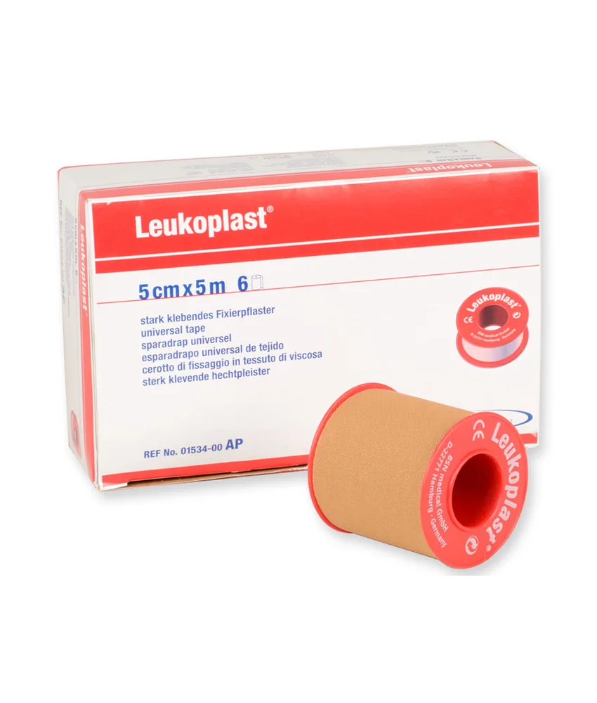 6 pezzi nastri adesivi Leukoplast, 50 mm x 5 m