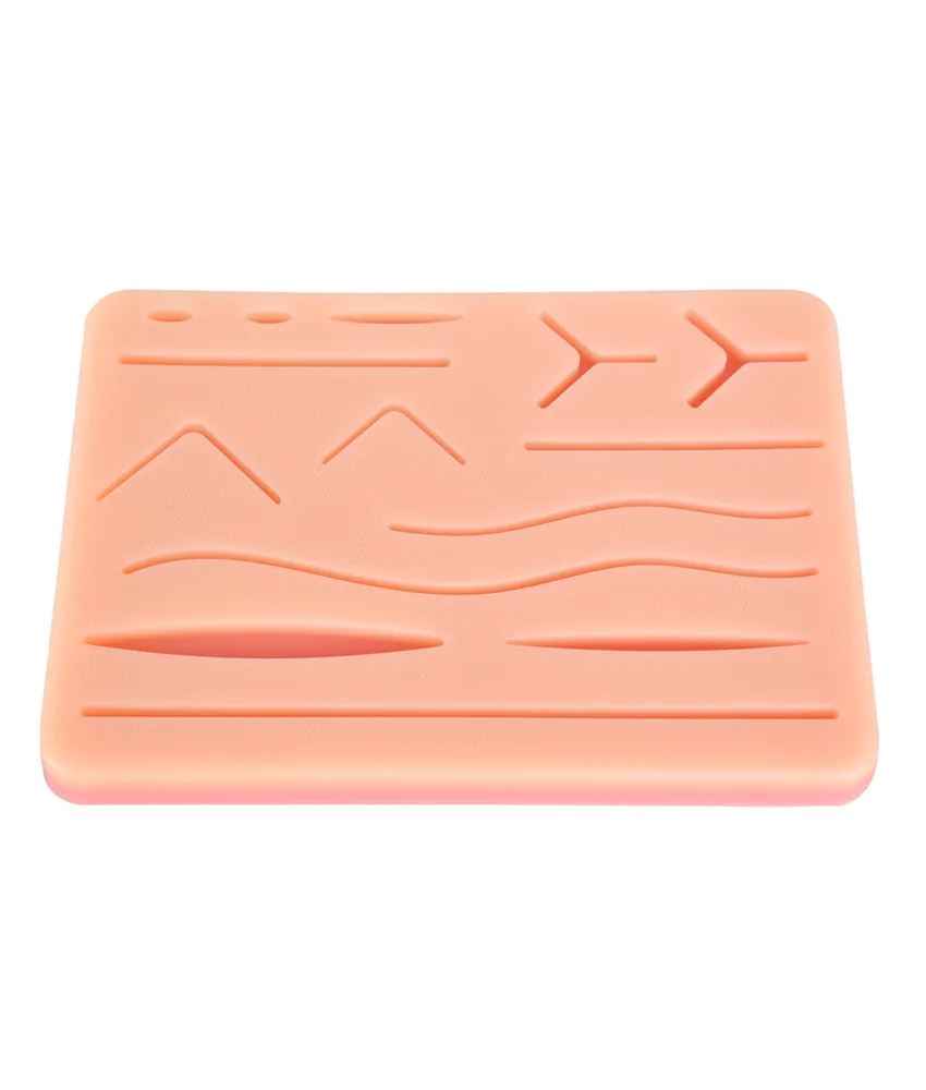 Pad esercitazione per suture, in silicone - con rete