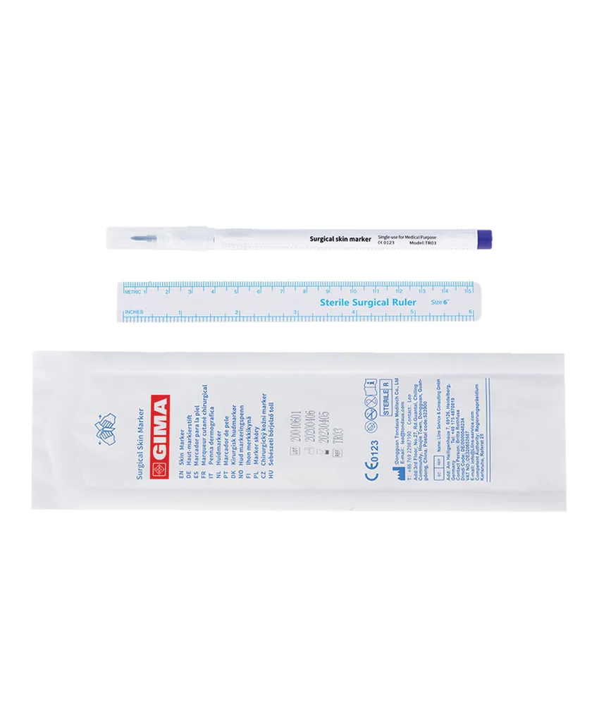 100 pezzi Penna dermatologica chirurgica, confezione da 100 pezzi - sterile