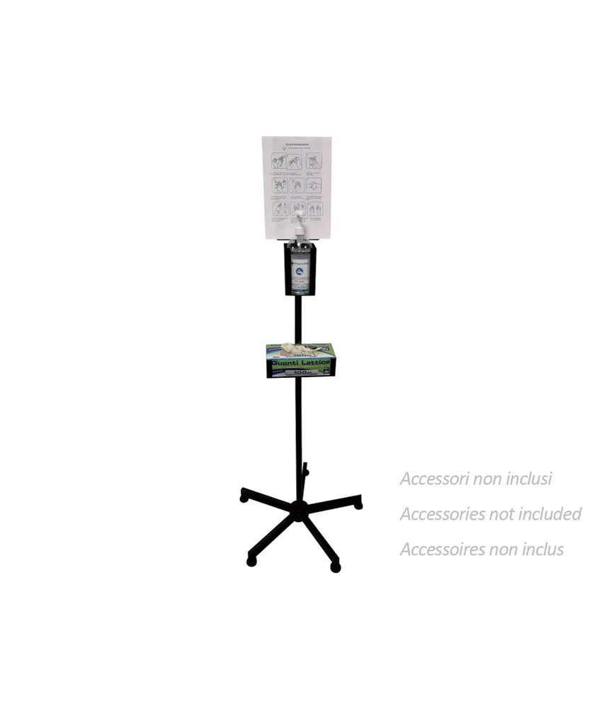 Piantana porta dispenser, per gel e guanti