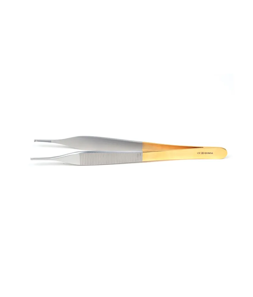 Pinza 1x2 denti Adson Micro, varie dimensioni - con morsi in carburo di tungsteno