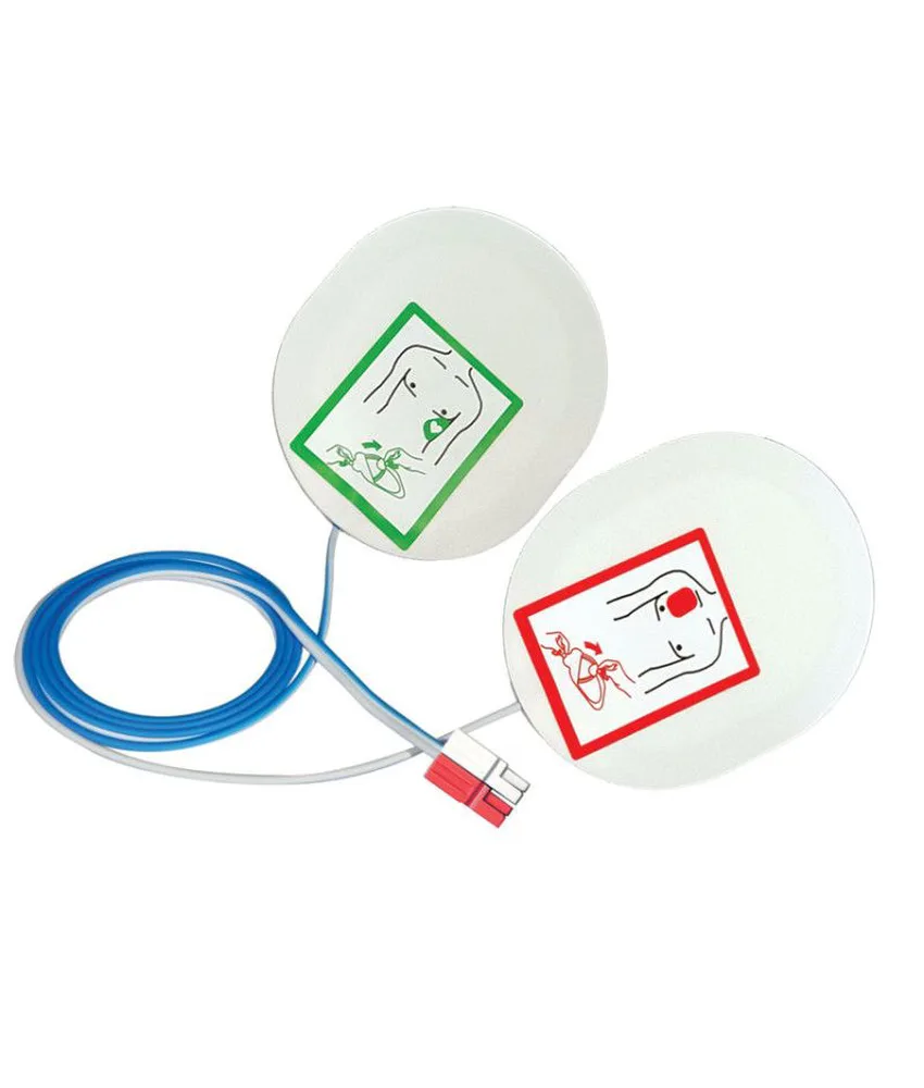 10 paia placche per defibrillatori, per pazienti maggiori di 8 anni (25 kg)