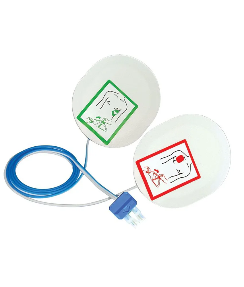 10 paia placche per defibrillatori, per pazienti maggiori di 8 anni (25 kg)