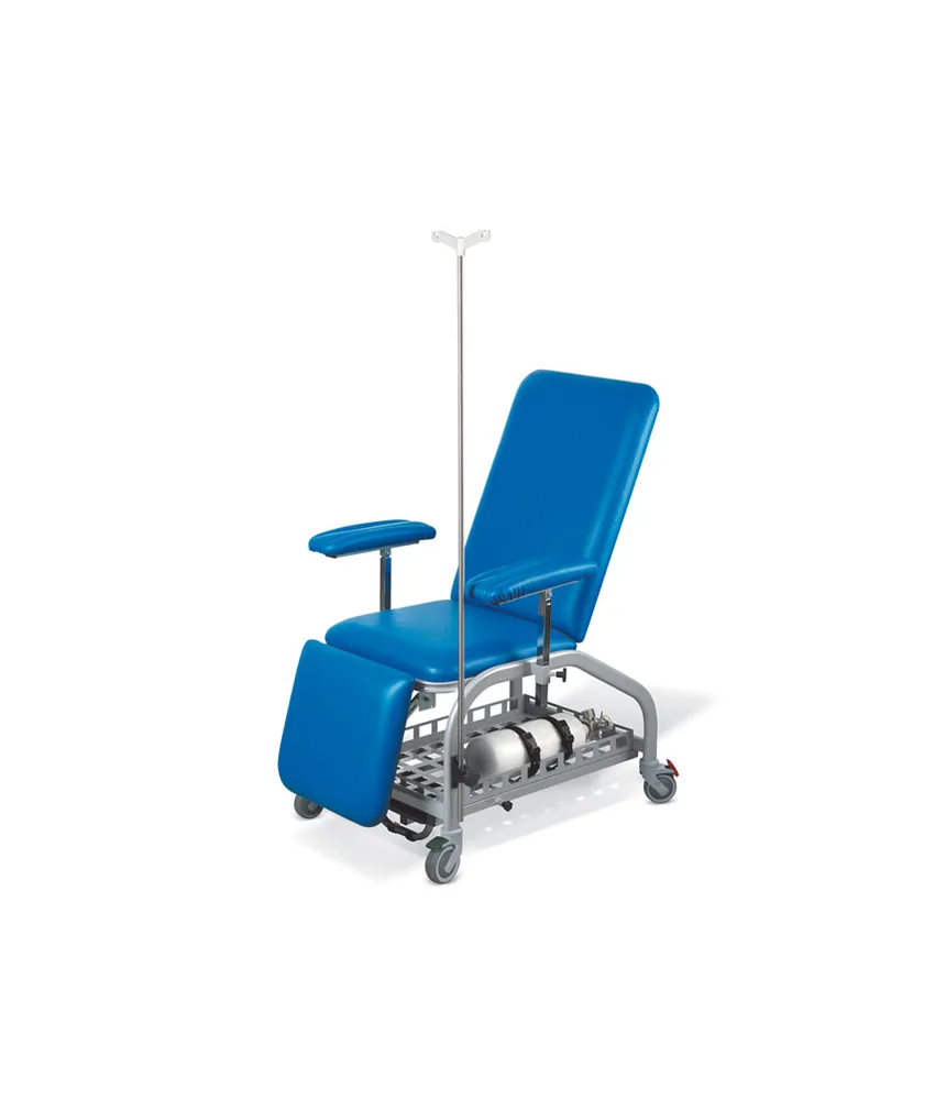 Poltrona prelievo con ruote, 185 x 67 x 58 cm - carico massimo: 150 Kg.