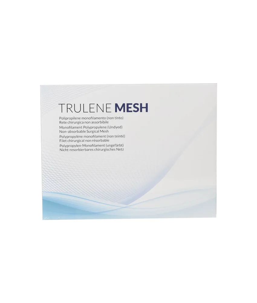 3 pezzi Rete chirurgica non assorbibile sterile Trulene, confezione da 3 - varie dimensioni