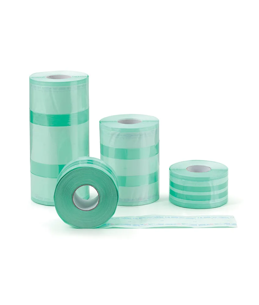 2 pezzi Rotoli a soffietto, in pellicola PET 12/PP 40 verde