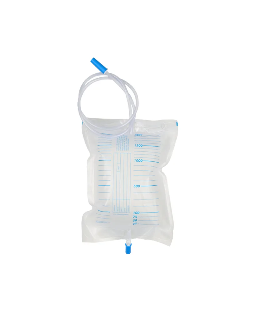 200 pezzi Sacca urine 2000 cc con valvola antireflusso, confezione da 200 sacche - tubo 130 cm