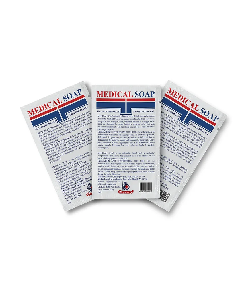 500 pezzi Saponi liquidi Medical Soap, bustina 5 ml