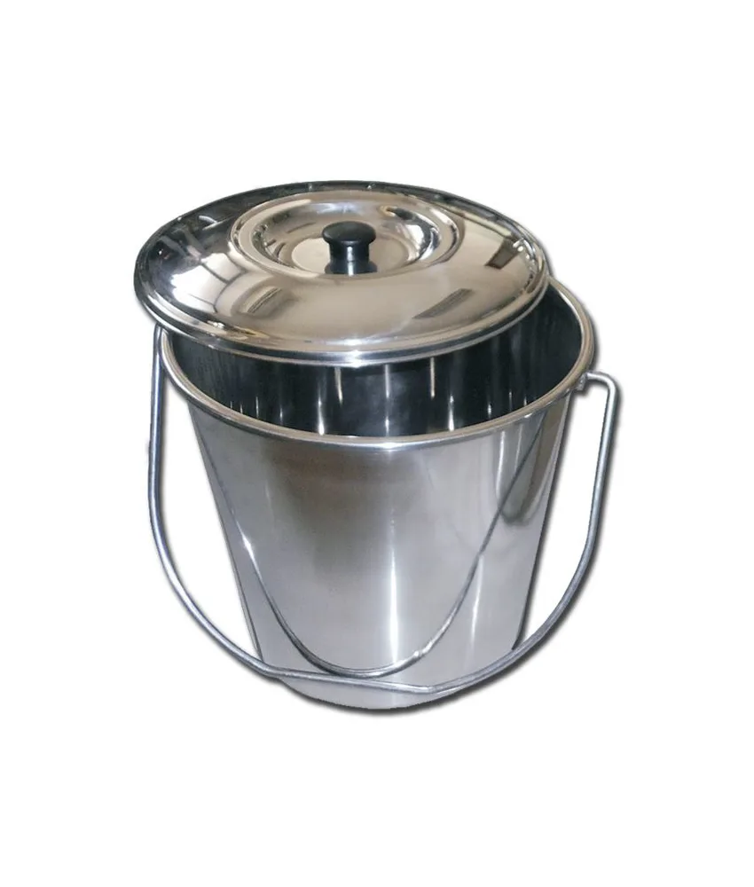 Secchio con coperchio, in acciaio INOX - varie capacità