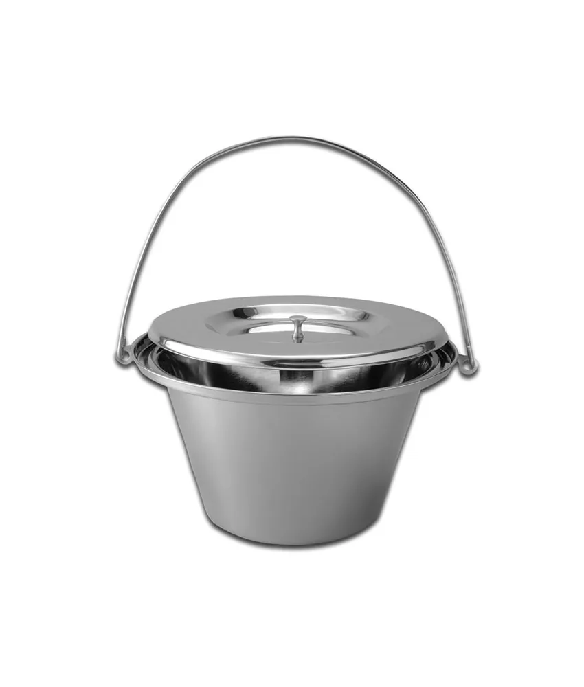 Secchio con coperchio, in acciaio INOX - varie capacità