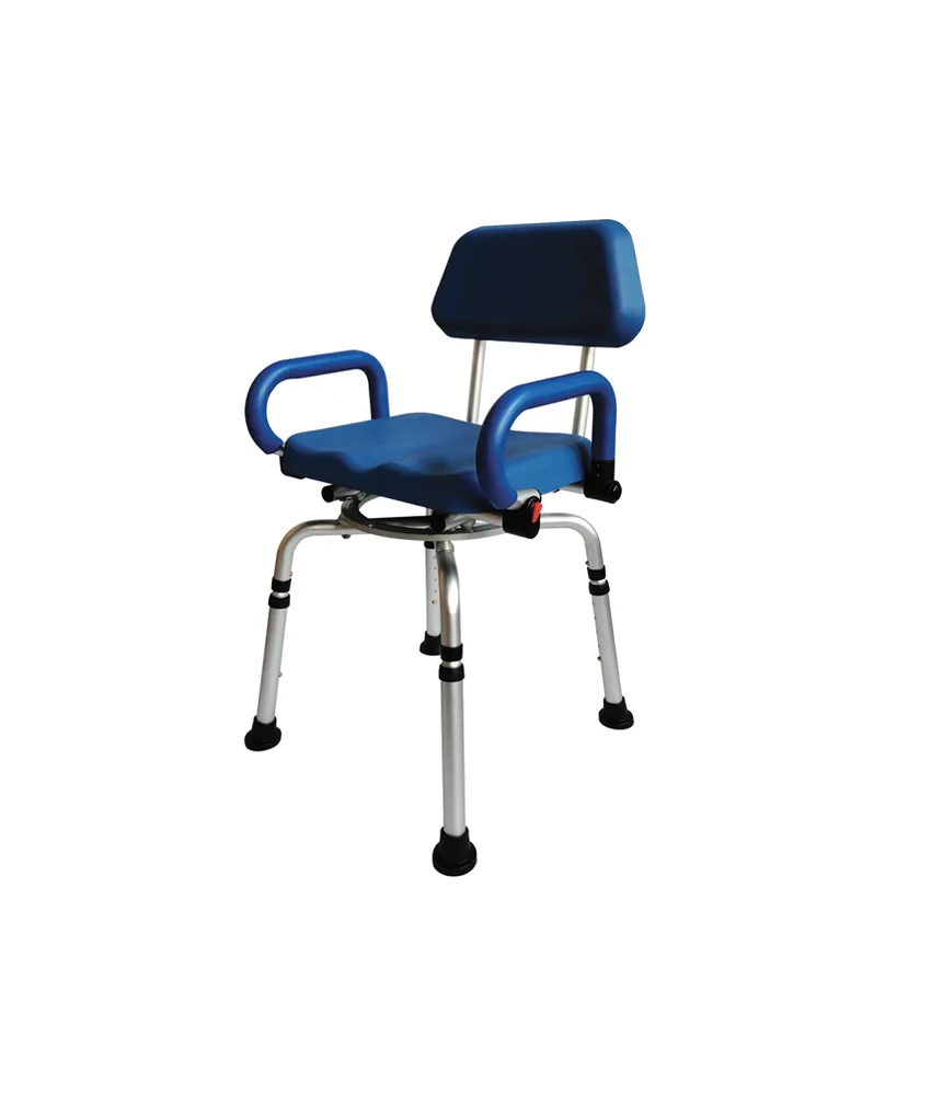 Sedia da doccia girevole, portata: 136 kg - seduta e schienale in PU