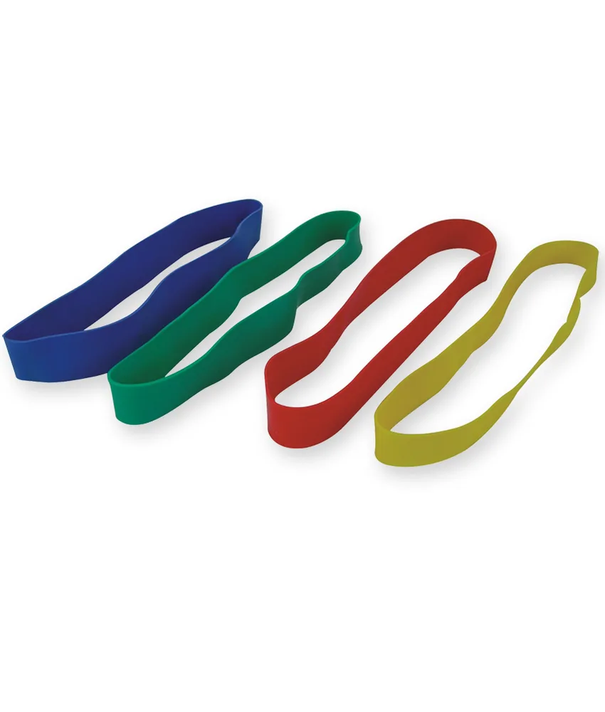 Set di 4 elastici, per esercitare i muscoli di fianchi e gambe - in lattice