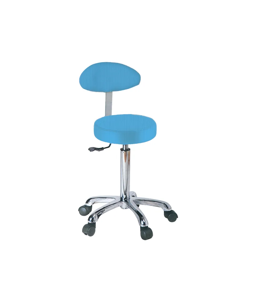 Sgabello con schienale, altezza regolabile 53-68 cm