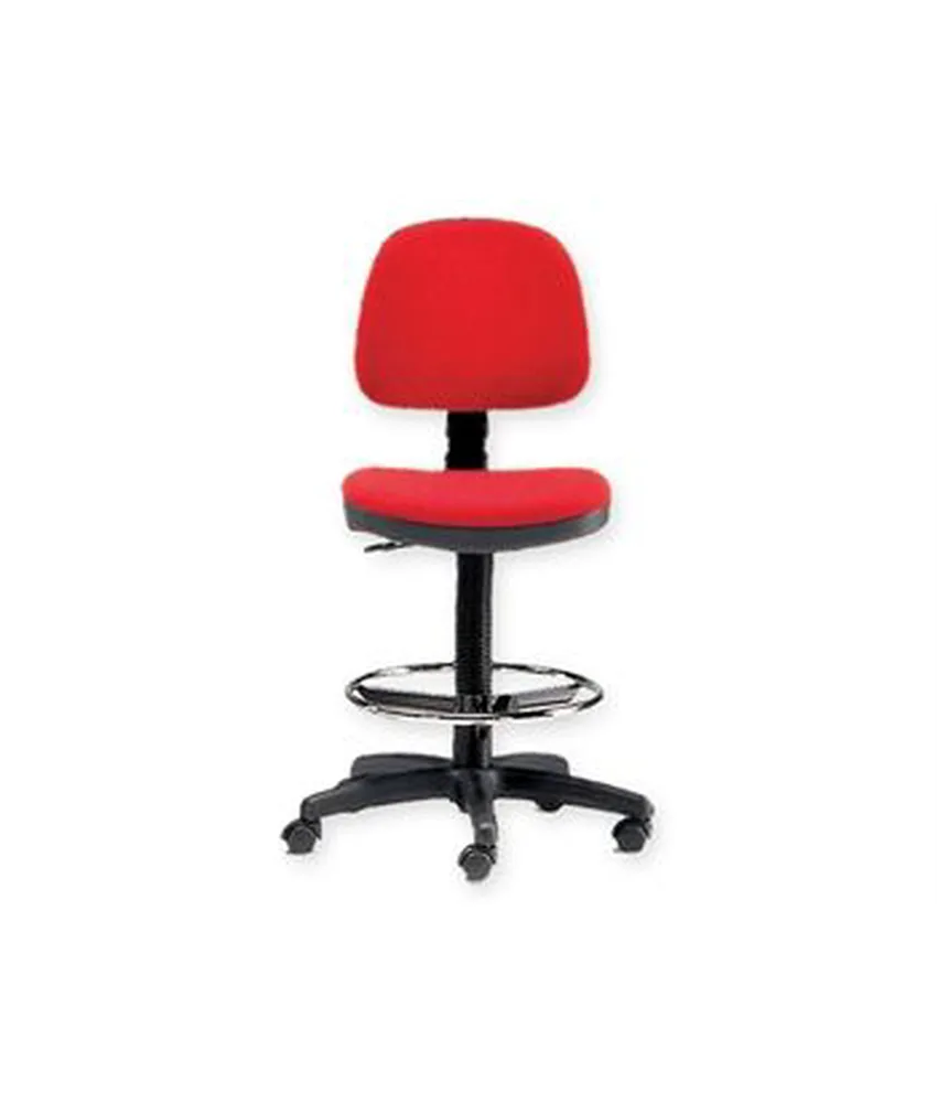 Sgabello, portata max: 110 kg - con 5 ruote e anello cromato