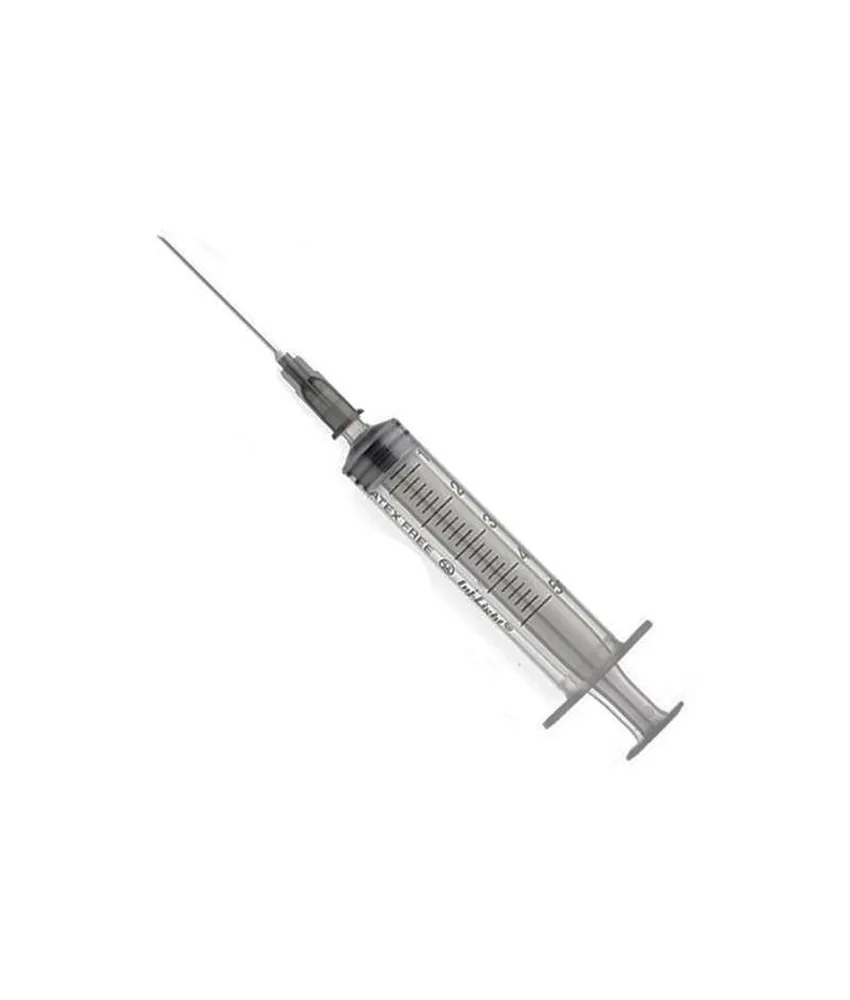 50 pezzi Siringa ipodermica con ago 21G cono Leur Centrale, 20 ml - confezione da 50