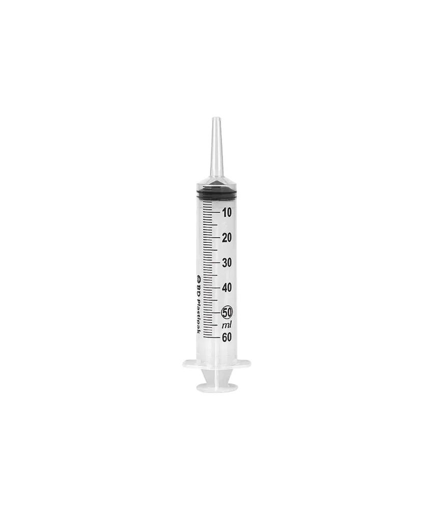60 pezzi Siringa senza ago 50 ml BD PLASTIPAK, confezione da 60